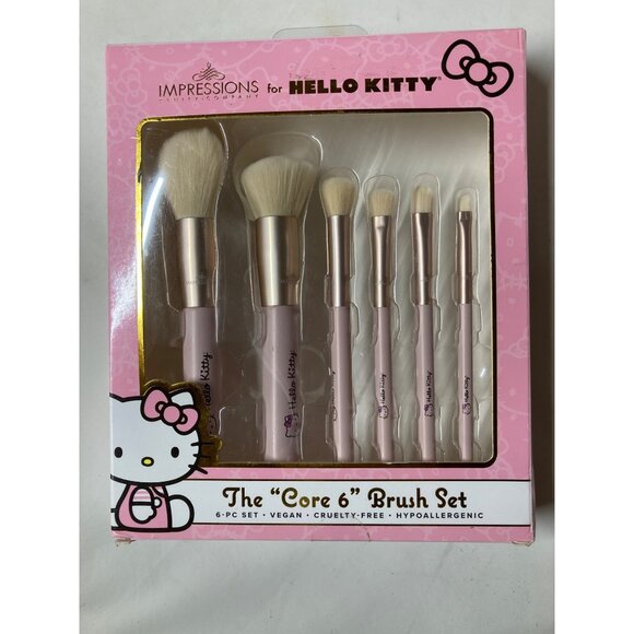 Limited Edition Hello Kitty Makeup Brush Set Lot 6 Sets New In Box - Picture 10 of 13